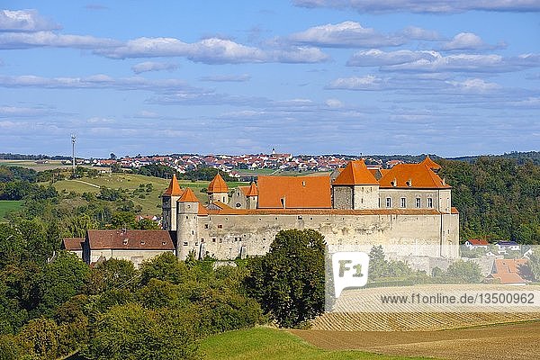 Schloss Harburg  Harburg  hinter Schloss MÃ¼ndling  Schwaben  Bayern  Deutschland  Europa