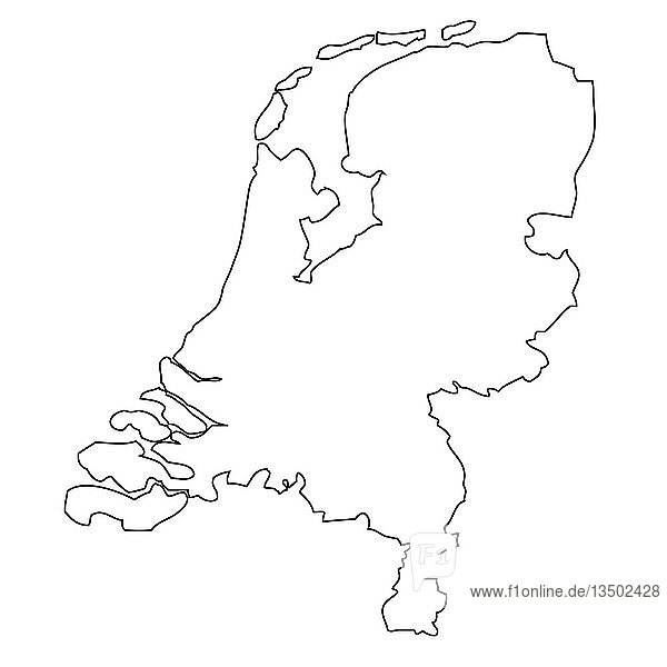 Grundriss karte der niederlande