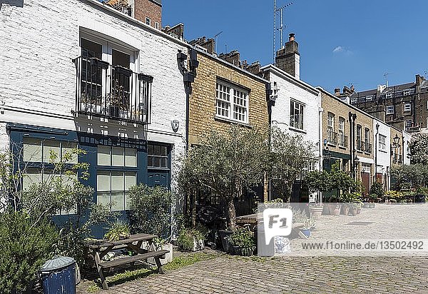 Historisches Kopfsteinpflaster Bathurst Mews im Hyde Park  London  England  Vereinigtes Königreich  Europa