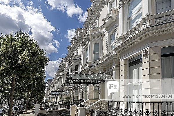 Victorian row of houses at Holland Park  Kensington district  London  United Kingdom  Europe
