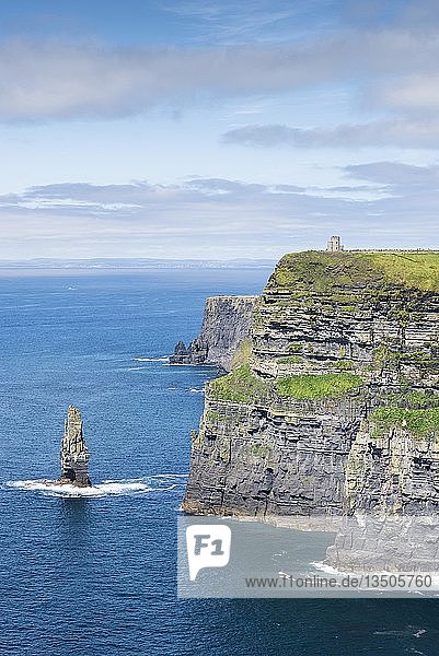 Cliffs of Moher  steile Klippen bis zu 214 m  Grafschaft Clare  Irland  Europa