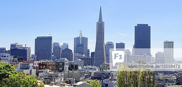 Skyline von San Francisco  Kalifornien  USA  Nordamerika
