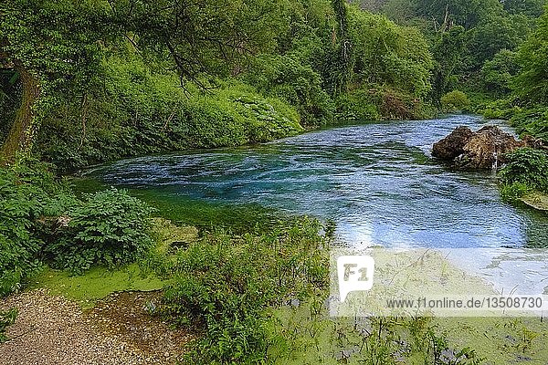 Karst Spring Blue Eye  Syri i Kalter  River Bistrica  near Saranda  Qark Vlora  Albania  Europe