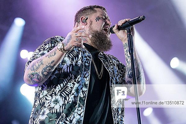 The British blues and soul singer Rag 'n' Bone Man live at the 28th Heitere Open Air in Zofingen  Aargau  Switzerland  Europe