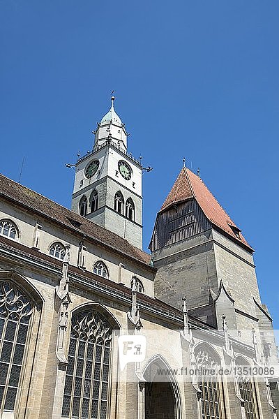 Die Kirche St. Nikolaus in der Altstadt von Überlingen Bodenseekreis Baden-Württemberg Deutschland Europa