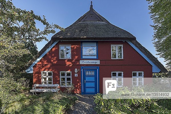 Reetgedecktes Bauernhaus  Darß  Mecklenburg Vorpommern  Deutschland  Europa