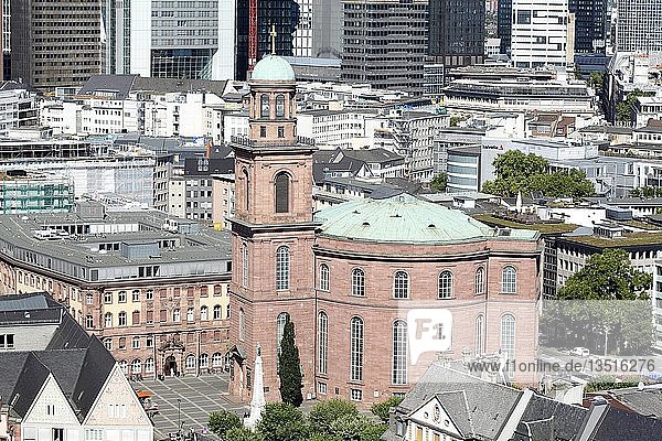 Paulskirche  Blick vom Turm des Doms  Frankfurt  Hessen  Deutschland  Europa