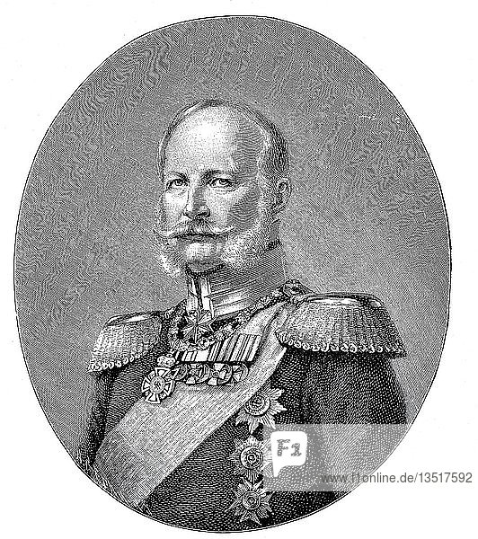 Prinz Wilhelm  22. März 1797  9. März 1888  König von Preußen  Holzschnitt  Deutschland