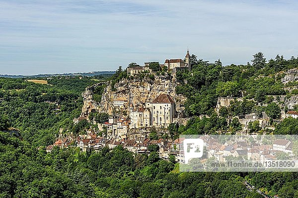 Wallfahrtsort von Rocamadour Lot Occitanie Frankreich Europa