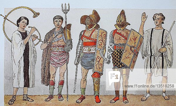 Mode  historische Kleidung in Italien  Rom  Armeen und Fechten der Kaiserzeit  Illustration  Italien  Europa