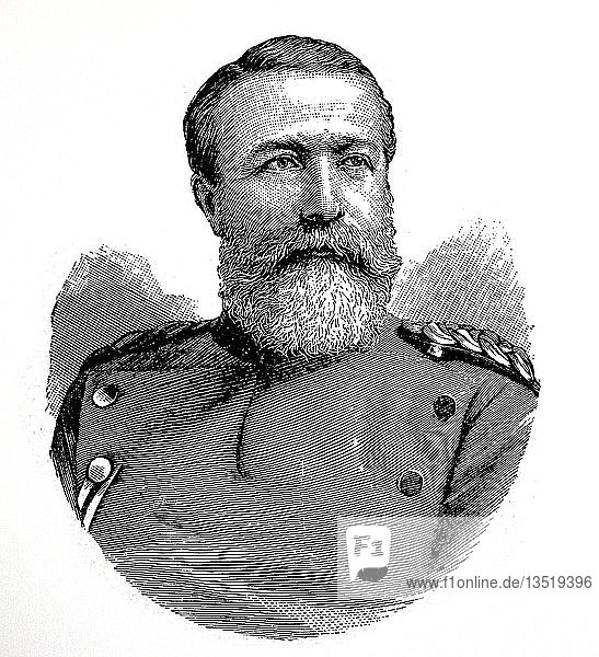 Frederick I  Frederick Wilhelm Ludwig  9 September 1826  28 September 1907  Grand Duke of Baden  woodcut  Germany  Europe