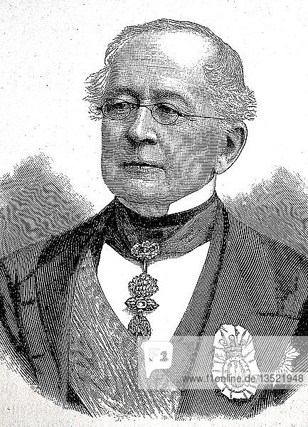 Fürst Alexander Michailowitsch Gortschakow  4. Juni 1798  11. März 1883  Holzschnitt  Russland  Europa