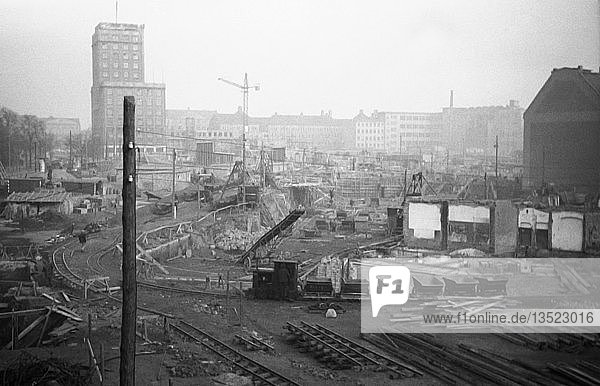 Baustelle 1945 Roßplatz Leipzig Sachsen DDR Deutschland Europa