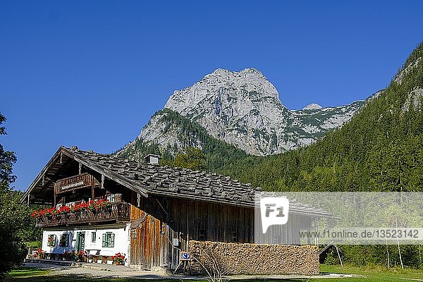 Bauernhaus  Informationszentrum Nationalpark Berchtesgaden  Hintersee  Berchtesgadener Alpen  Berchtesgadner Land  Oberbayern  Bayern  Deutschland  Europa