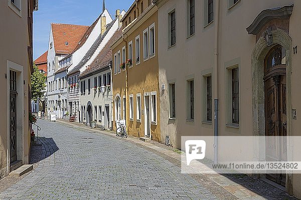 Schlossstraße in der Altstadt von Torgau  Sachsen  Deutschland  Europa