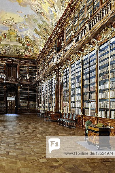 Philosophischer Saal der Bibliothek  Abtei Strahov  Tschechische Republik  Europa