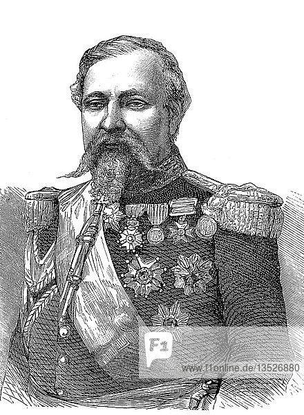 Edmond Lebouf  also Le B?uf  5 December 1809  7 June 1888  was Marshal of France and Minister of War  woodcut  portrait  France  Europe