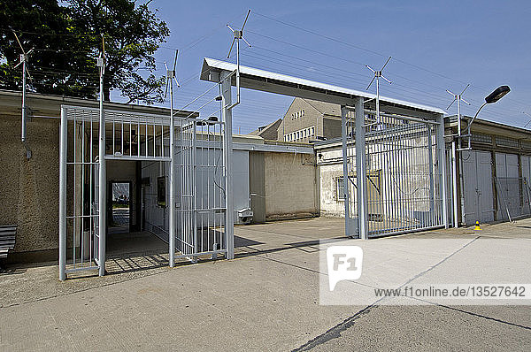 Entry of the prison of the futher secret service of the gdr  berlin  germany