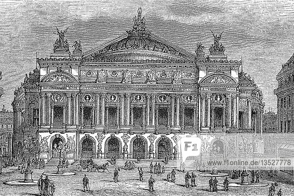 Pariser Oper  1885  Holzschnitt  Frankreich  Europa