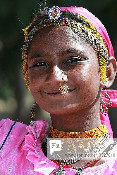 Indische Tänzerin  Jodhpur  Indien  Südasien  Asien