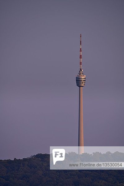 Fernsehturm im Abendlicht Wangener Höhe Stuttgart Baden-Württemberg Deutschland Europa
