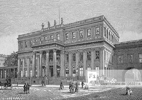 Kronprinzenpalais  Berlin  Holzschnitt  1888  Deutschland  Europa