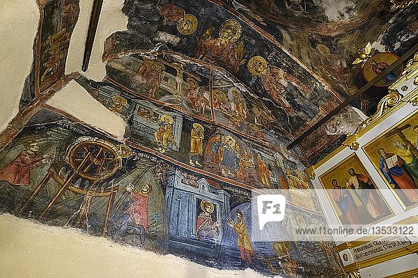 Fresken aus 17. Jahrhundert  Kirche St. Georg  Sveti ?or?e  Podgorica  Montenegro  Europa