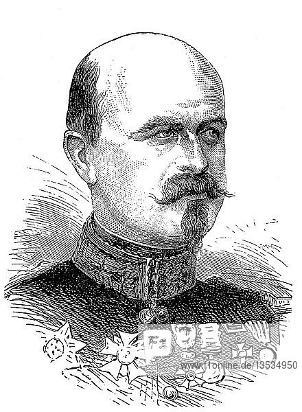 Louis Jules Trochu  12. März 1815  7. Oktober 1896  Holzschnitt  Frankreich  Europa