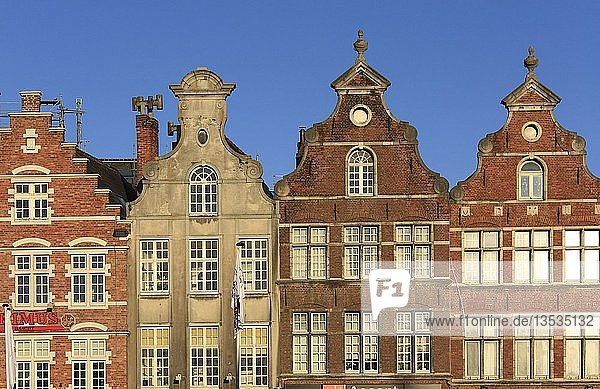 Giebelhäuser auf dem Groten Markt  Oudenaarde  Westflandern  Flandern  Belgien  Europa