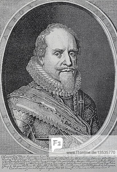 Maurice of Orange  known as Maurice of Nassau  14 November 1567  23 April 1625  woodcut  Holland