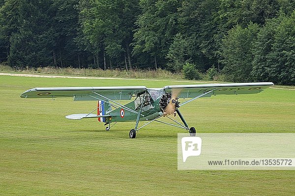 Morane-Saulnier MS-505 Criquet Fi-156 Produktionszeit 1932 bis 1965 Europas großes Oldtimer-Fliegertreffen auf der Hahnweide Kirchheim-Teck Baden-Württemberg Deutschland Europa