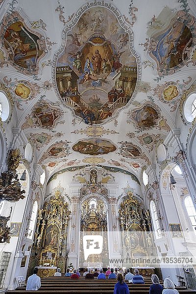 Wallfahrtskirche Maria Hilf  Kloster Lechfeld  Klosterlechfeld  Schwaben  Bayern  Deutschland  Europa