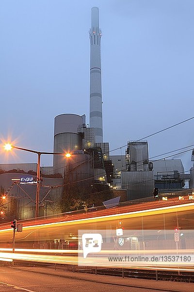 Müllverbrennungskraftwerk  Stuttgart-Münster  Baden-Württemberg  Deutschland  Europa