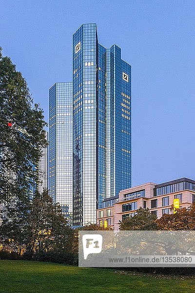 Deutsche Bank  Zwillingstürme  Westend  Frankfurt am Main  Hessen  Deutschland  Europa