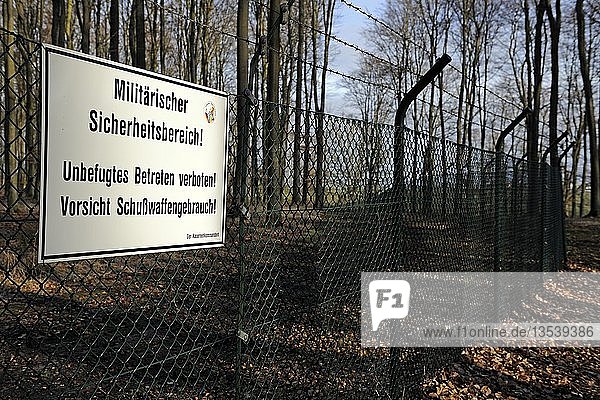 Barrier of a military security zone in Germany