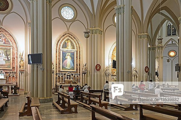 Interior view  Catholic cathedral in the old town of Guayaquil  Ecuador  South America