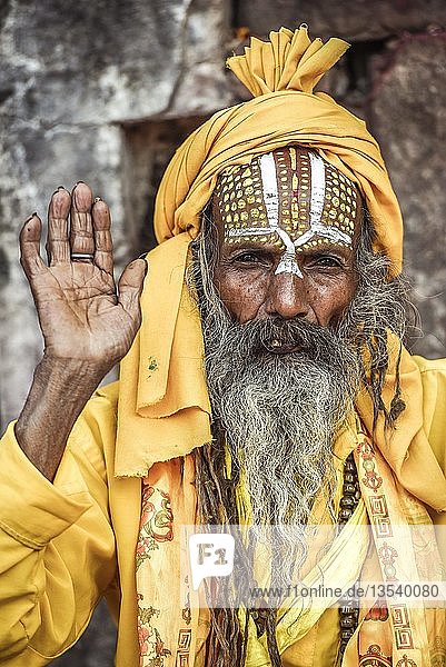 Sadhu Asket heiliger Mann Pashupatinath Kathmandu Nepal Asien