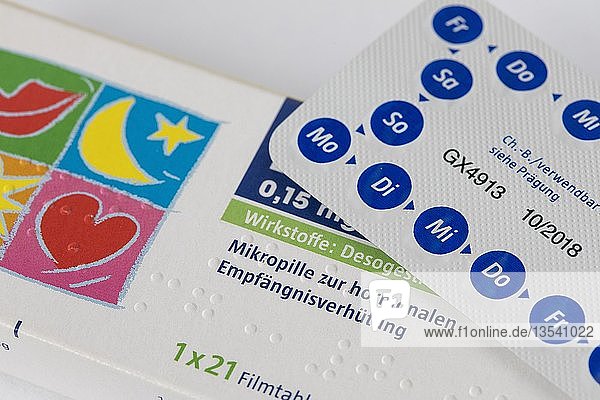 Birth control pill,  contraceptive medications,  tablet packs,  Germany,  Europe