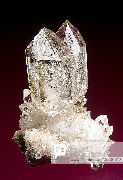 Quartz crystals from Brandberg,  Namibia. 3 x 4.5 x 2.5 cm.