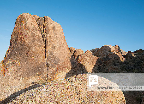 Granite boulders in the Alabama Hills,  near Lone Pine,  California.