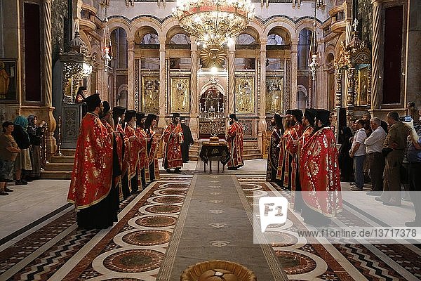 Heilig-Grab-Kirche  Griechisch-Orthodoxes Katholikon  Orthodoxe Messe.