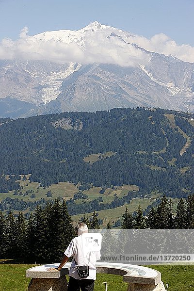 Aussichtspunkt Mont Blanc  Megeve  Frankreich.