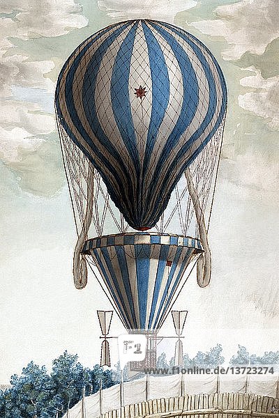 Italienische Ballonauffahrt 1828