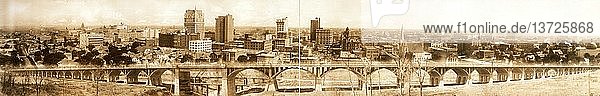 Dallas - Oak Cliff Viadukt  Dallas  Texas 1912