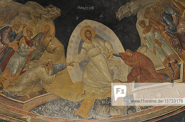 Fresko in der Kirche des Heiligen Erlösers in Chora (Kariye Camii) aus dem 11.