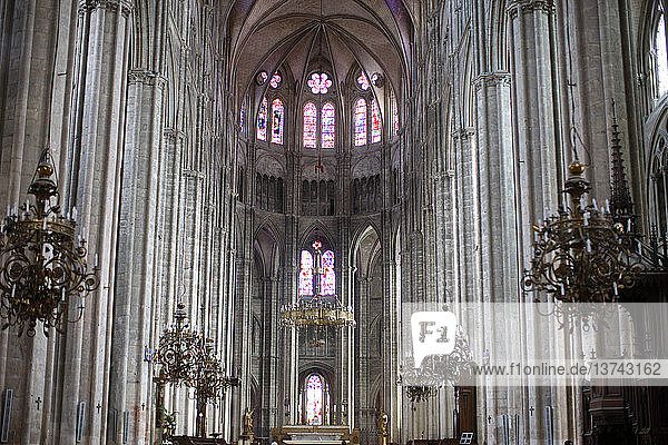 Bourges cathedral..Central nave & chancel