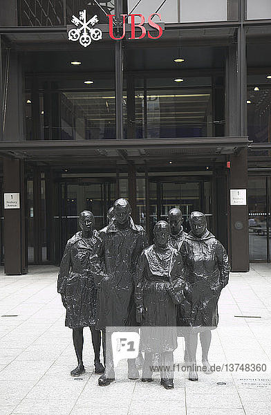 George Segal ´Rush Hour´ Skulptur  UBS-Gebäude  Broadgate  London  England