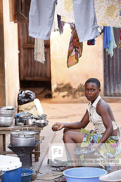 Afrikanische Küche  Lome  Togo.