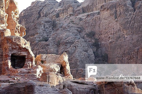Archäologische Stätte von Petra  Touristen  Petra  Jordanien.