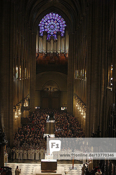 Easter Wednesday celebration in Notre Dame cathedral.